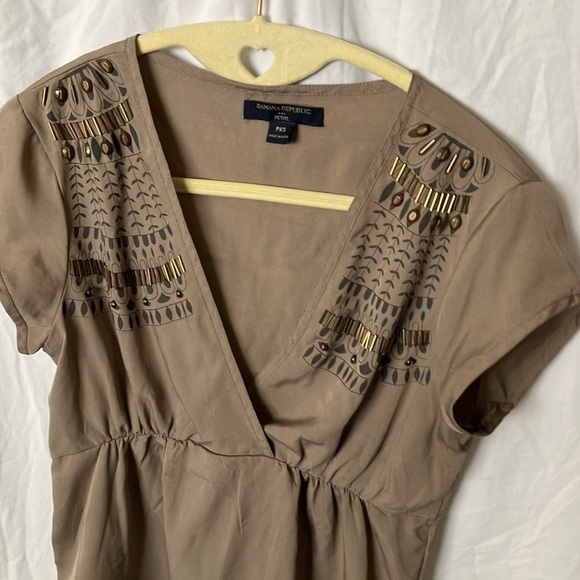 Banana Republic: Lightweight Geometric pattern top- PXS - Picture 9 of 16